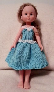 Doll's dress with lace