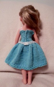 Doll's dress with Velcro closure and lace