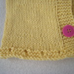 Sunshine baby cardigan - borrom view